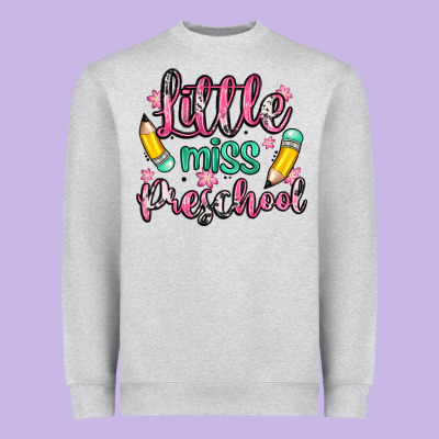 Little Miss Preschool Heavyweight Sweatshirt Designed By Zillion Design Studio