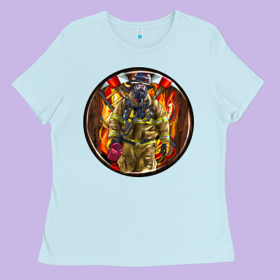 Firefighter Coasters Ladies Tee Designed By Adodesignshop