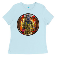 Baby Blue firefighter coasters Ladies Tee - AdoDesignShop