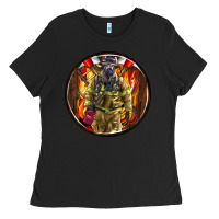 Black firefighter coasters Ladies Tee - AdoDesignShop