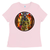 Bubblegum Pink firefighter coasters Ladies Tee - AdoDesignShop