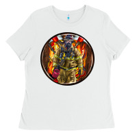 White firefighter coasters Ladies Tee - AdoDesignShop