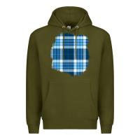Army Green Winter Tartan Patch Premium Hoodie - BundleAndBundleShop