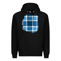 Black Winter Tartan Patch Premium Hoodie - BundleAndBundleShop