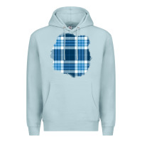 Blue Mist Winter Tartan Patch Premium Hoodie - BundleAndBundleShop