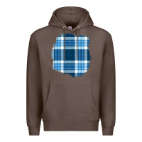 Coffee Winter Tartan Patch Premium Hoodie - BundleAndBundleShop