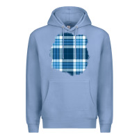 Colony Blue Winter Tartan Patch Premium Hoodie - BundleAndBundleShop
