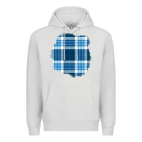 Dove Grey Winter Tartan Patch Premium Hoodie - BundleAndBundleShop