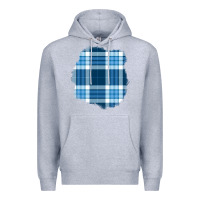 Heather Grey Winter Tartan Patch Premium Hoodie - BundleAndBundleShop