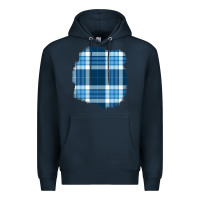 Navy Winter Tartan Patch Premium Hoodie - BundleAndBundleShop