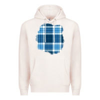 Pale Pink Winter Tartan Patch Premium Hoodie - BundleAndBundleShop