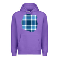 Purple Winter Tartan Patch Premium Hoodie - BundleAndBundleShop