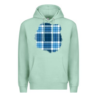 Seafoam Winter Tartan Patch Premium Hoodie - BundleAndBundleShop
