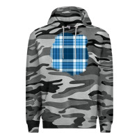 Slate Camo Winter Tartan Patch Premium Hoodie - BundleAndBundleShop