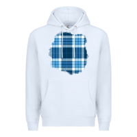 White Winter Tartan Patch Premium Hoodie - BundleAndBundleShop
