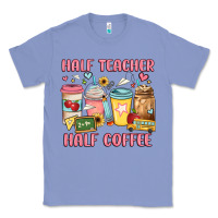 Colony Blue half teacher half coffee Classic Tee - JahusDesignShop