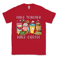 Red half teacher half coffee Classic Tee - JahusDesignShop