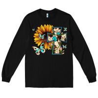 Black cross with sunflower Long Sleeve Tee - JahusDesignShop