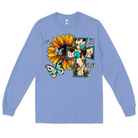 Colony Blue cross with sunflower Long Sleeve Tee - JahusDesignShop