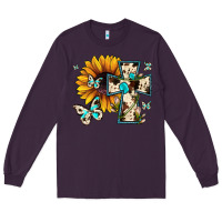 Plum cross with sunflower Long Sleeve Tee - JahusDesignShop