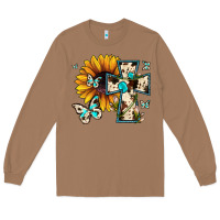 Toasted Coconut cross with sunflower Long Sleeve Tee - JahusDesignShop