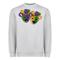 Heather Grey mardi gras mask Heavyweight Sweatshirt - RanaPortraitStore