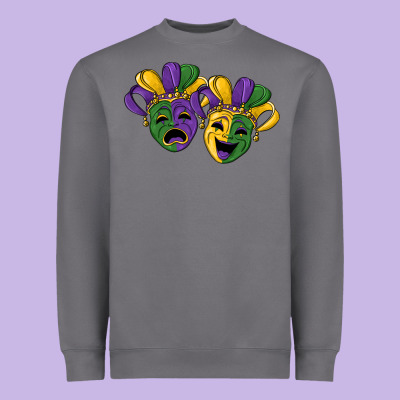 Mardi Gras Mask Heavyweight Sweatshirt Designed By Ranaportraitstore