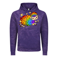 Cloud Purple rainbow sheep with star Vintage Hoodie - texasbilliewilder