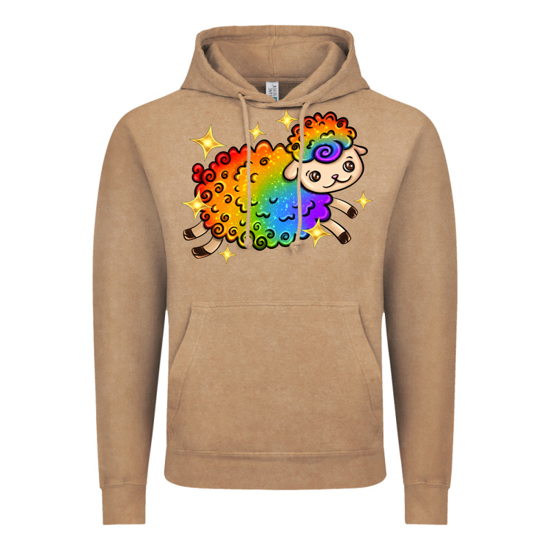 Rainbow Sheep With Star Vintage Hoodie by texasbilliewilder | Teevron