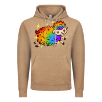Vintage Coffee rainbow sheep with star Vintage Hoodie - texasbilliewilder