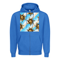 True Royal leopard sun seamless pattern Zipper Hoodie - BundleAndBundleShop
