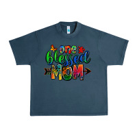 Midnight Navy one blessed mom autism Urban Heavy Tee - Zillion Design Studio