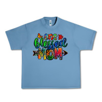 Pebble Blue one blessed mom autism Urban Heavy Tee - Zillion Design Studio