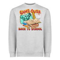 Heather Grey game over back to school Heavyweight Sweatshirt - texasbilliewilder