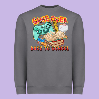 Game Over Back To School Heavyweight Sweatshirt Designed By Texasbilliewilder