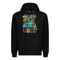Black Just A Girl Who Loves Country Music Premium Hoodie - BundleAndBundleShop