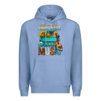 Colony Blue Just A Girl Who Loves Country Music Premium Hoodie - BundleAndBundleShop