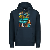 Navy Just A Girl Who Loves Country Music Premium Hoodie - BundleAndBundleShop