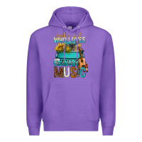 Purple Just A Girl Who Loves Country Music Premium Hoodie - BundleAndBundleShop