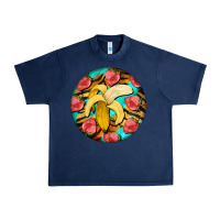 Navy banana and strawberries with tiger pattern Urban Heavy Tee - BarkalooDesign