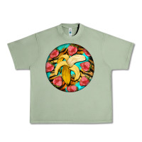 Banana And Strawberries With Tiger Pattern Urban Heavy Tee | Teevron