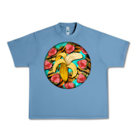 Pebble Blue banana and strawberries with tiger pattern Urban Heavy Tee - BarkalooDesign