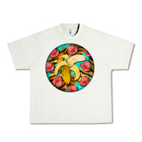 Pistachio banana and strawberries with tiger pattern Urban Heavy Tee - BarkalooDesign