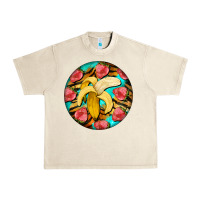 Sandshell banana and strawberries with tiger pattern Urban Heavy Tee - BarkalooDesign