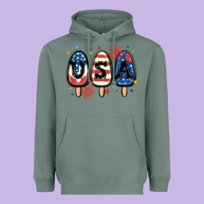 Usa Popsicles Heavyweight Hoodie Designed By Maliassmallbusiness