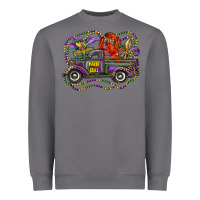 Storm mardi gras truck with mask fleur de lis and crawfish Heavyweight Sweatshirt - RanaPortraitStore