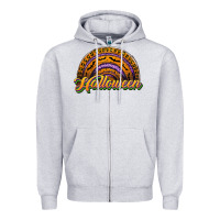 Heather Grey halloween rainbow Zipper Hoodie - JahusDesignShop