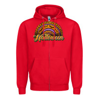 Red halloween rainbow Zipper Hoodie - JahusDesignShop