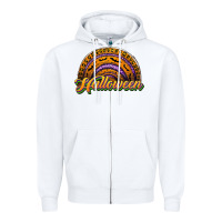 White halloween rainbow Zipper Hoodie - JahusDesignShop