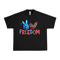 Black peace love freedom Urban Heavy Tee - Zillion Design Studio